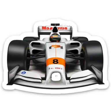 mclaren formula one car with the number 81 sticker