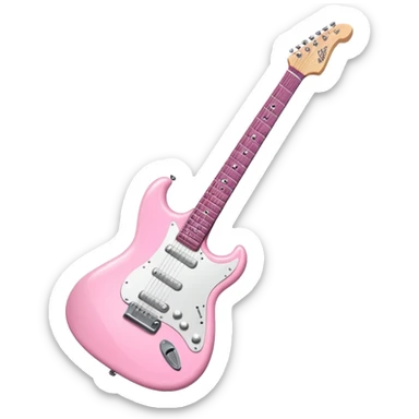 Baby Pink electric Guitar sticker