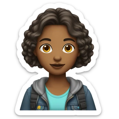 Une fille complexe sur ses joue  sticker