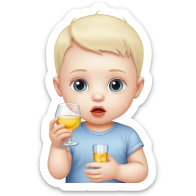 little baby drinking vodka sticker