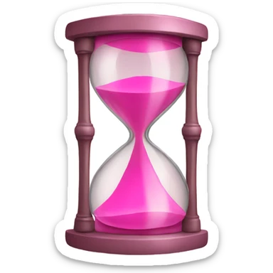pink hourglass sticker