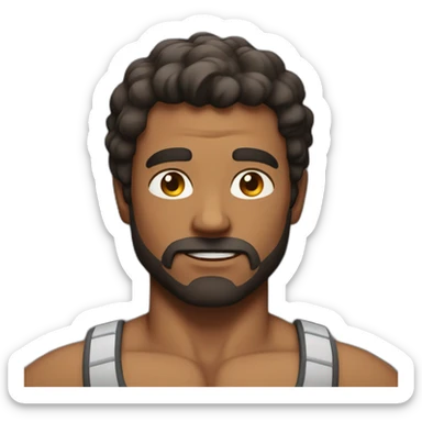 A man with a lot of muscle sticker