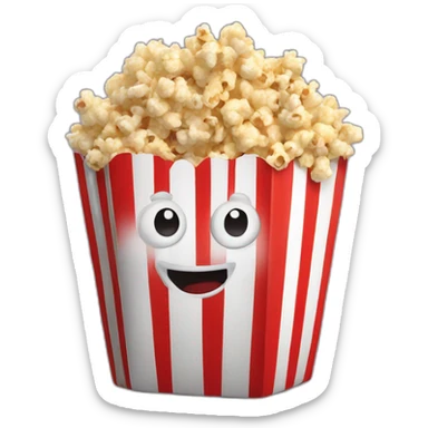 popcorn, cinema sticker