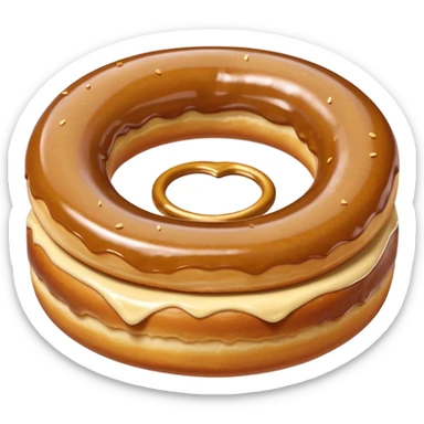 maple bar rectangular donut like pastry without a hole sticker