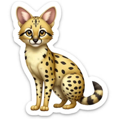 Serval-Genet-Civet-hybrid, full body sticker