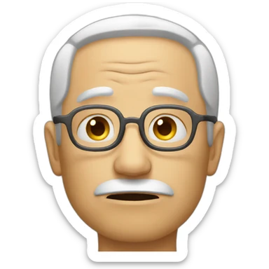 sad man 63 years old sticker