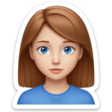 girl with light brown hair blue eyes sticker