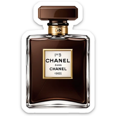 Dark brown chanel parfum  sticker
