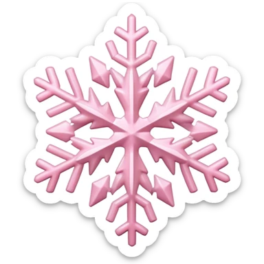 pastel pink snowflake  sticker