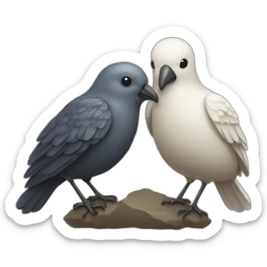 two dead birds with one stone sticker