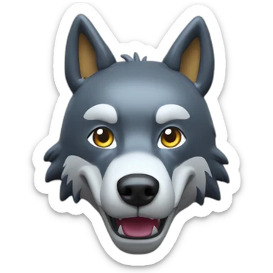 Anthropomorphic latex inflatable wolf  sticker