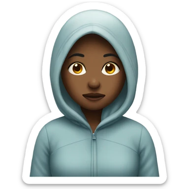 A girl with a cold sticker