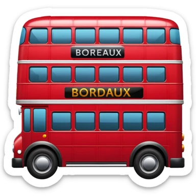 1 flor autobus bordeaux sticker