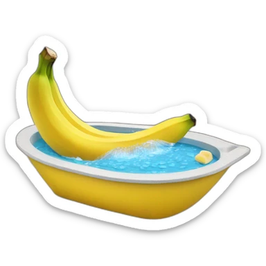 A banana wearing a hot tub filled with beans buying a new f22 sticker