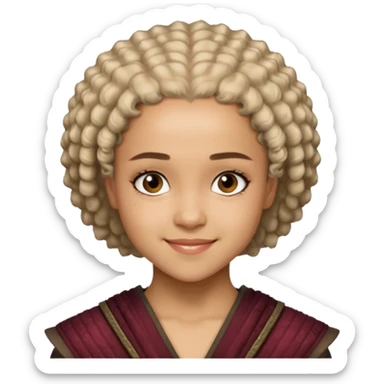 Missandei  from Games of throne character face only front face sticker
