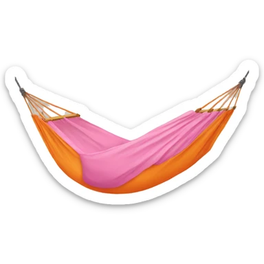 Orange and pink hammock  sticker