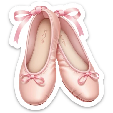 pastel pink ballet shoes sticker