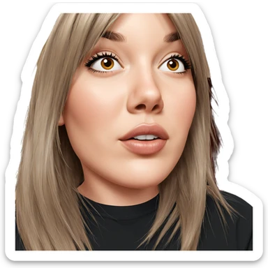 realistic portrait of girl sticker