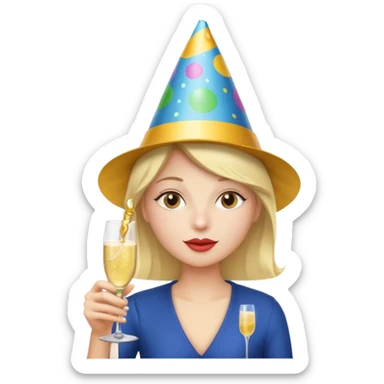 Jet champagne new years 2025 sticker