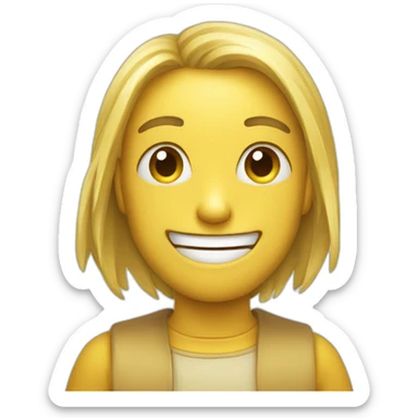 Smiley timide sticker