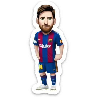 messi echando gool sticker