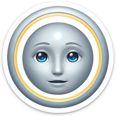 Gentle moon radiating emotional magic sticker