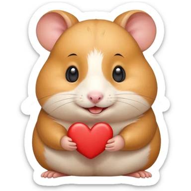 happy love smile hamster sticker