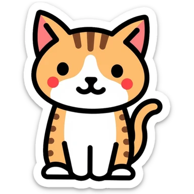 cat covering its ears sticker