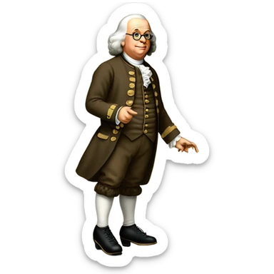 Benjamin Franklin roller skating sticker