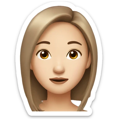 stunning asian girl light brown hair  sticker