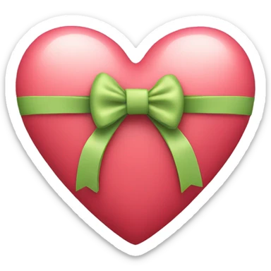 Heart with a bow around it sticker