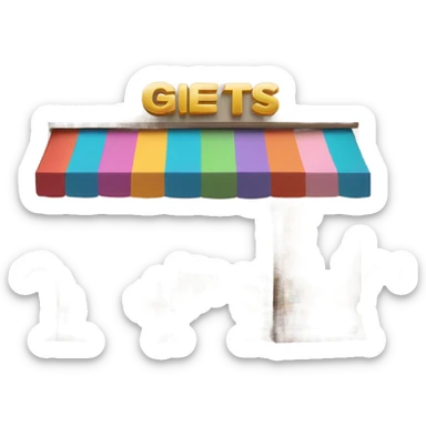 gift store storefront sticker