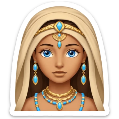 blue eyed desert tribe woman sticker