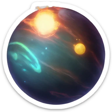 Planet with Glowing effects sticker