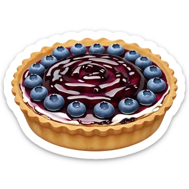 Make an emoji of a blueberry tart (small) that's broken off a bit so you can see the blueberry jam sticker