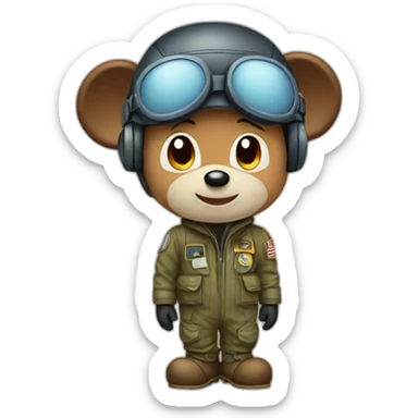 Mickey aviateur sticker