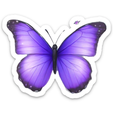 blue violet butterfly inside a magical dream sphere sticker