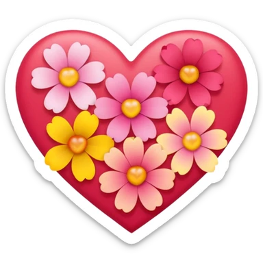 Hearts of Flowers sticker