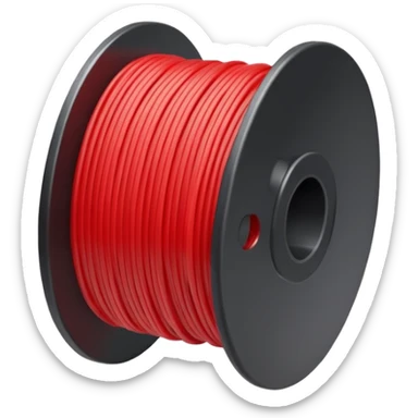 spool of red filament sticker