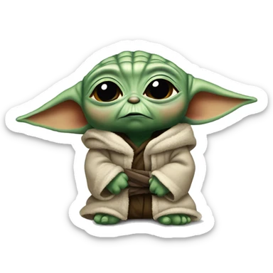 baby yoda thug sticker