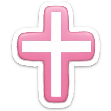 Pink cross sticker