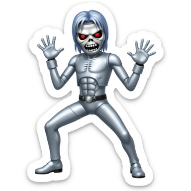 iron maiden monster eddie disco dance sticker