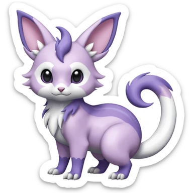 Shiny Furret-Absol-Mienshao-Espeon-Hybrid (Full body) sticker