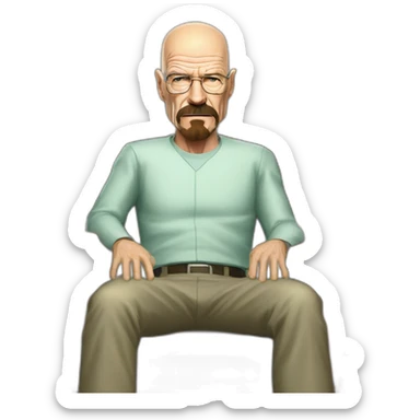 walter white becoming a chair sticker