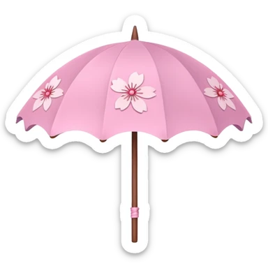 A cute Sakura parasol  sticker