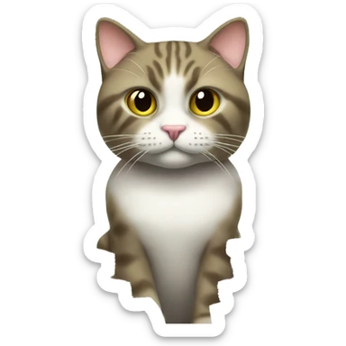 rich cat with stacks of money  sticker