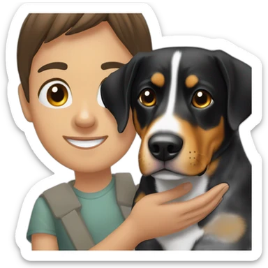 Entlebucher zennenhund with owner sticker