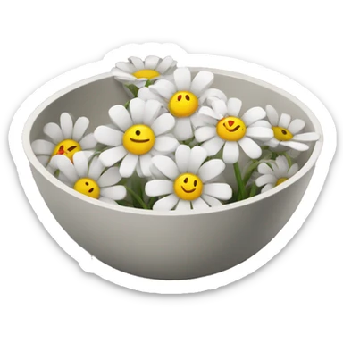 Flowers in a grating bowl sticker