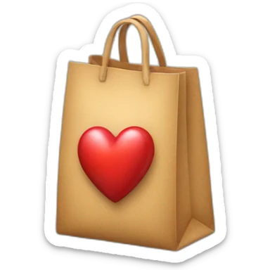 A bag with a heart on it sticker