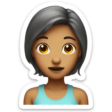 girl has a temperature  sticker